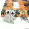 rhinestone owl pendant...