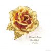 24K Gold Foil Rose Brooch