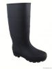 black pvc rain boots w...