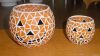 Mosaic glass candle ho...
