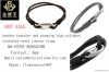 Leather bracelet with ...