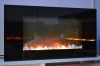 72" wall-mounted fireplace with stone with remote control