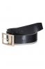 silver leather belt