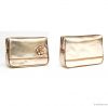 Gold pu cosmetic bag w...