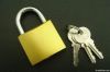 Bronzy color padlock, ...