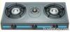 3 burners gas cooktop with enamel trivets