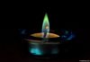 2013 Handmade valentine's day Color flame dinner candle