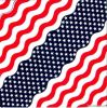 100% polyester fabric wavy us flag bandan