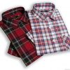 Mens Cotton Plaid Flan...