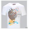 Printed White Round Ne...