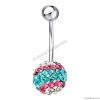 Colorful crystal navel...
