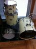  Drum Set 4 Piece Ivory Finish