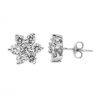 925 Sterling Silver Cubic Zirconia SnowflakesEarrings