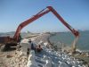 excavator long boom an...