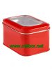 square tin box with cl...