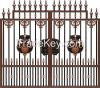 Green Driveway Gate cu...