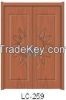 PVC wood double door d...