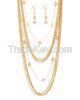 Gold-plated necklace w...