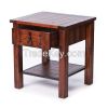 Acacia End Table with Drawer by Rare-Finds