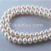 16 inches AAA 8.5-9mm Round White Loose Akoya Pearls Strand