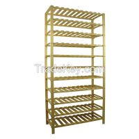 Sell 2/3/4/5 -Tier Part-Assembled Shoe Rack- Solid Unfinished Pine