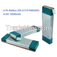 14.8V 10000mAh Li-polymer battery pack 