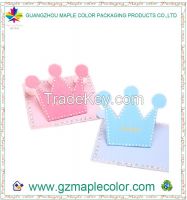 2015 creative crown cute greeting cards printing