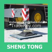 shengtong crane outrigger mat/outrigg crane pad/crane round pads for sale