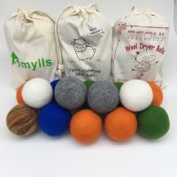 6 pack XL cotton bag packed Wool Dryer Balls