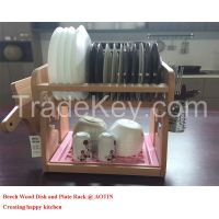 2015 New Design Wood Kitchen Cabinet Dish Rack for Sale 