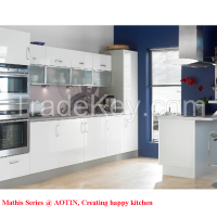 2015 Hot Sale Modern PET Kitchen Cabinet With Peninsula