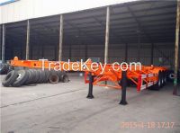 3 axle skeletal transport container semi trailer