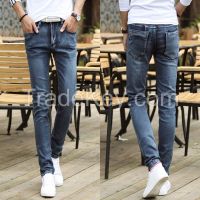 washed jeans high waist casual denim pants korea style