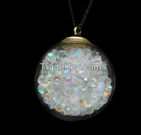 Wholesale Fashion CZ Pave Zircon Glass Bottle Jewelry Necklace Pendant