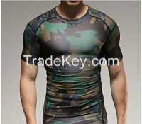 Outdoors Hunting tight T-shirt Men Breathable Tactical Combat Military Hot Dry Sport army t shirt