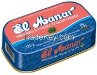 Sardines Headless In Virgin Olive Oil 125 Gr