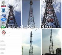 Steel telecommunication antenna gsm cdma lattice tower