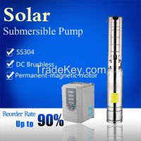 dc solar water pump for deep well(400w-2.6m3/h-40m)