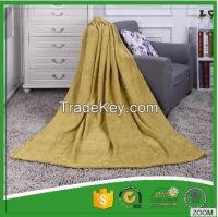 100% Polyester jacquard  coral fleece blanket