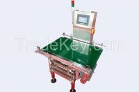 food Online checkweigher heavy load conveyor with roller pusher rejector