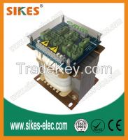 Single phase electric transformer