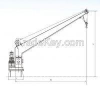 Single arm electric slewing crane
