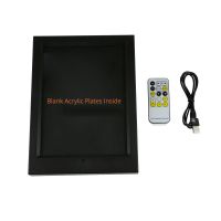 LED Photo Frame with Blank Acrylic Plate 7 RGB Lights IR Remote TDL-PP