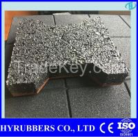 Dog bone rubber tile