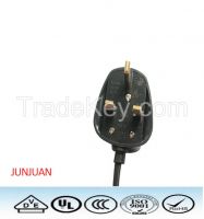 Britain England BSI1363/A 3 pin plug power cord