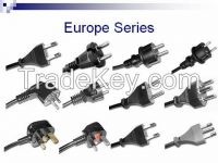 Europe 250v Standrad plug wire power plug cord