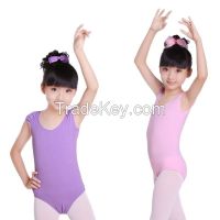 Cotton Open Back Kids Gymnastics Pink Sexy Ballet Girl Dance Leotard