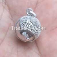 Bali Sterling Silver Jewelry Chime Ball / Harmony Ball Pendant HB013