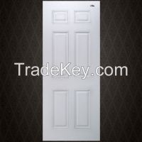 6 Panel Steel Door with wooden edge American Steel Door