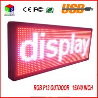 40&quot;(L) x 15&quot;(H) FULL COLOR RGB Programmable Led Sign with Scrolling Message Display for P13  FULLY   Outdoor  use led display